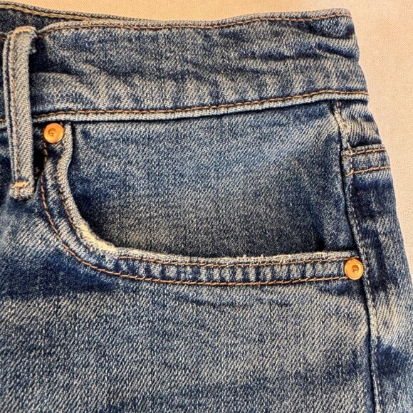 Mother Superior The Dutchie Short Fray Blue Denim Cutoff Shorts Size 28 - Picture 3 of 14